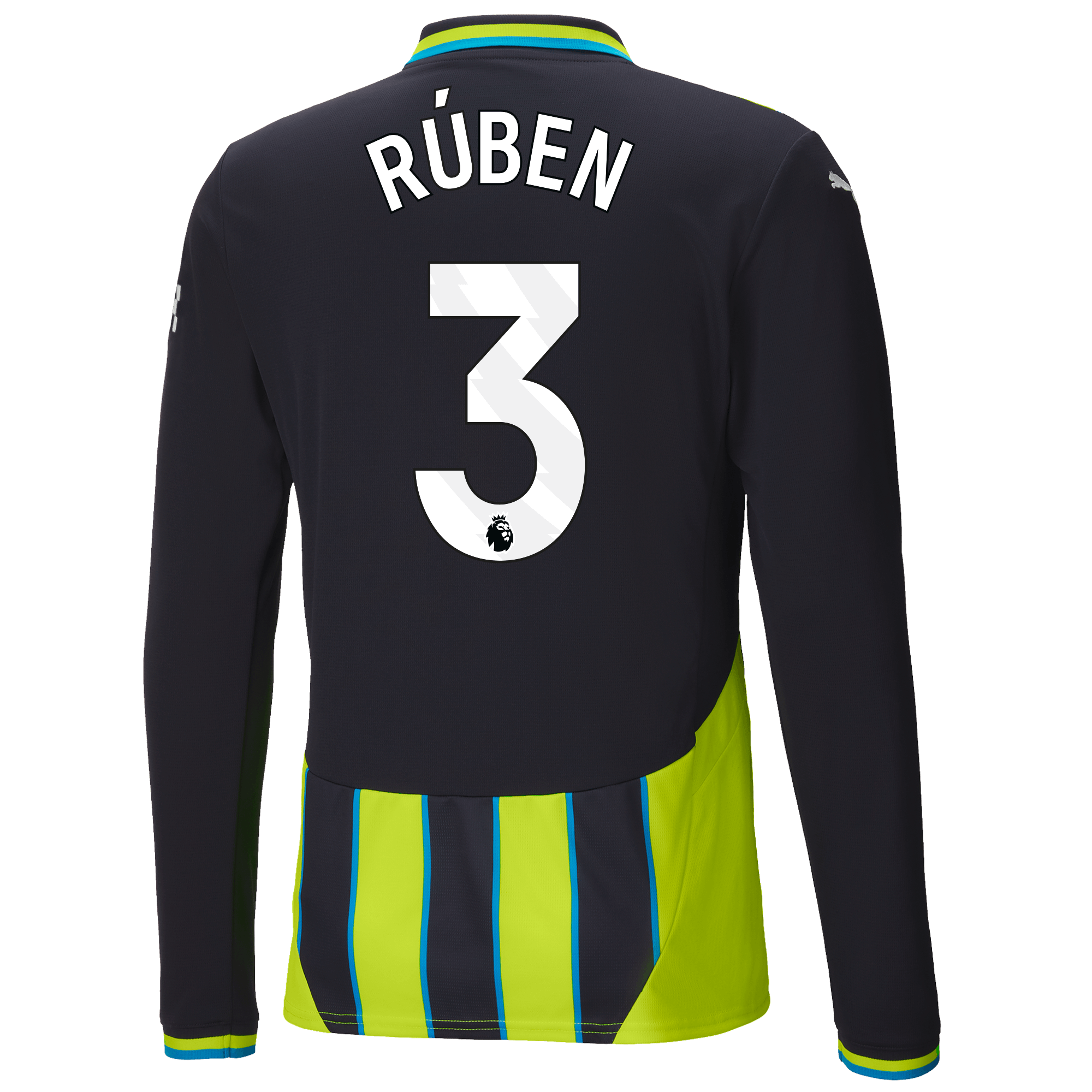 manchester city authentic away jersey 202425 long sleeve with rÚben 3 printing | Offizieller Manchester City Store