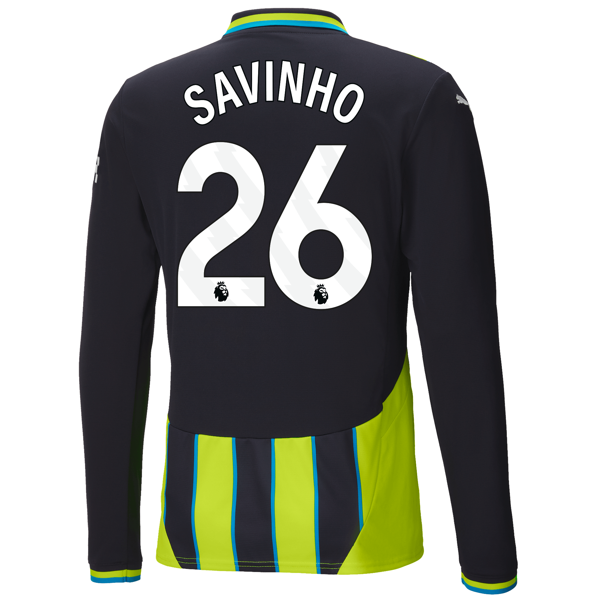 manchester city authentic away jersey 202425 long sleeve with savinho 26 printing | Offizieller Manchester City Store
