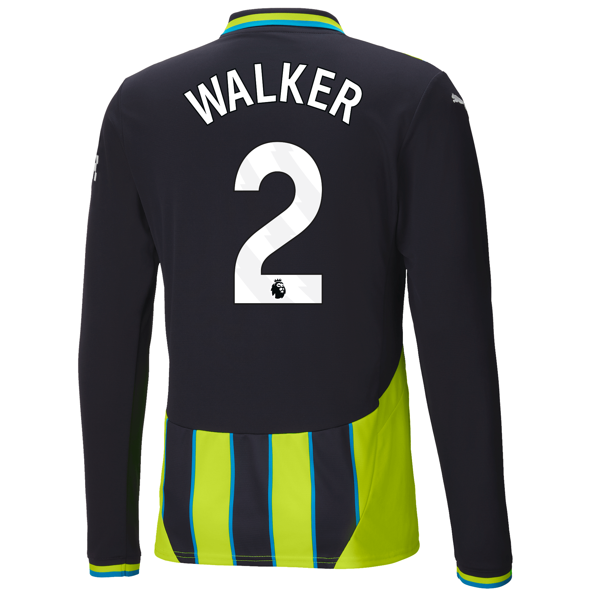 manchester city authentic away jersey 202425 long sleeve with walker 2 printing | Offizieller Manchester City Store