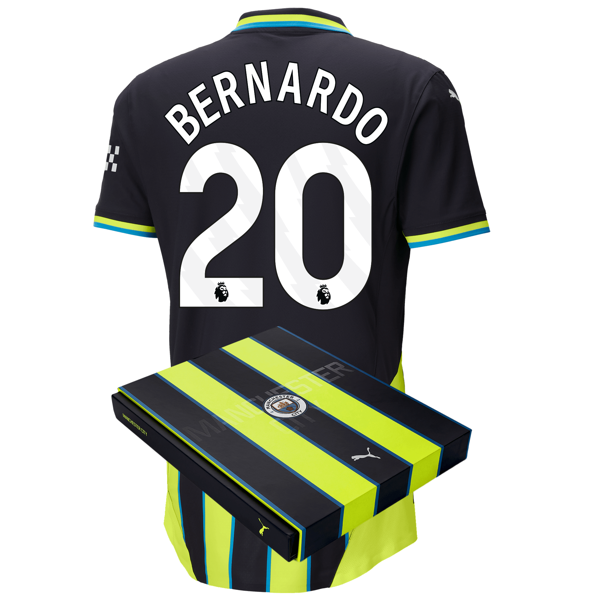 manchester city authentic away jersey 202425 with bernardo 20 printing in gift box | Offizieller Manchester City Store
