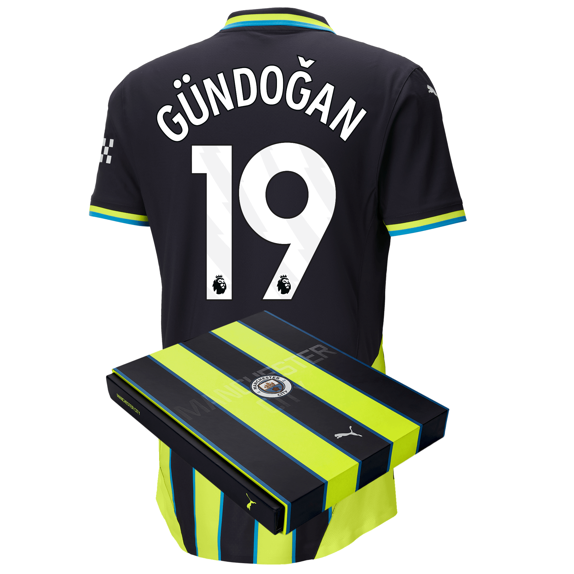 manchester city authentic away jersey 202425 with gÜndoĞan 19 printing in gift box | Offizieller Manchester City Store