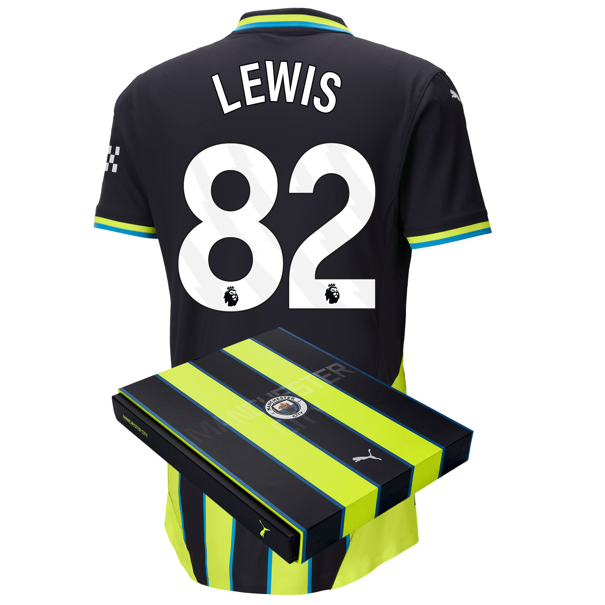 manchester city authentic away jersey 202425 with lewis 82 printing in gift box | Offizieller Manchester City Store