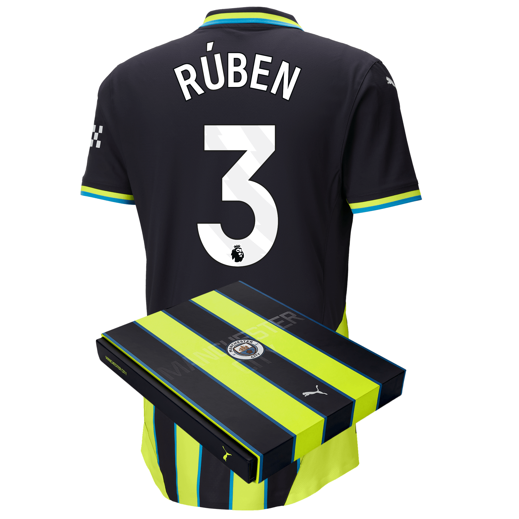 manchester city authentic away jersey 202425 with rÚben 3 printing in gift box | Offizieller Manchester City Store