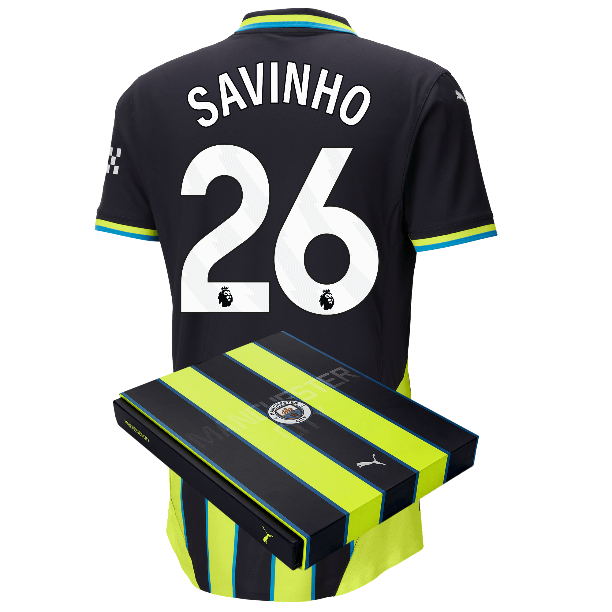 manchester city authentic away jersey 202425 with savinho 26 printing in gift box | Offizieller Manchester City Store