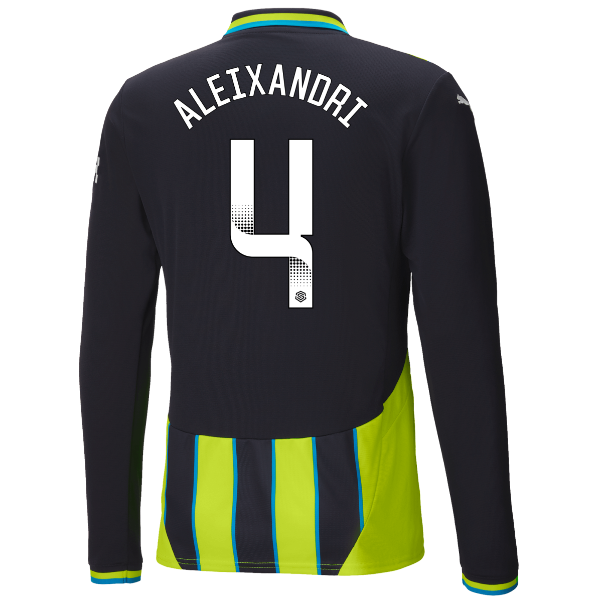 manchester city authentic away jersey newnavy 202425 long sleeve with aleixandri 4 printing | Offizieller Manchester City Store