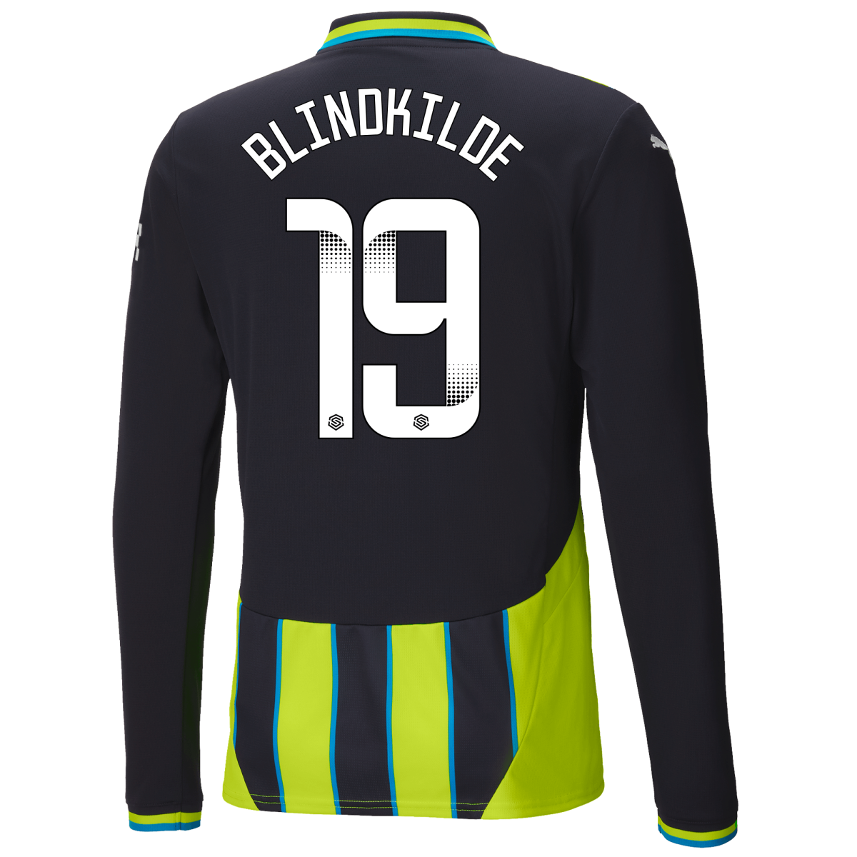 manchester city authentic away jersey newnavy 202425 long sleeve with blindkilde 19 printing | Offizieller Manchester City Store