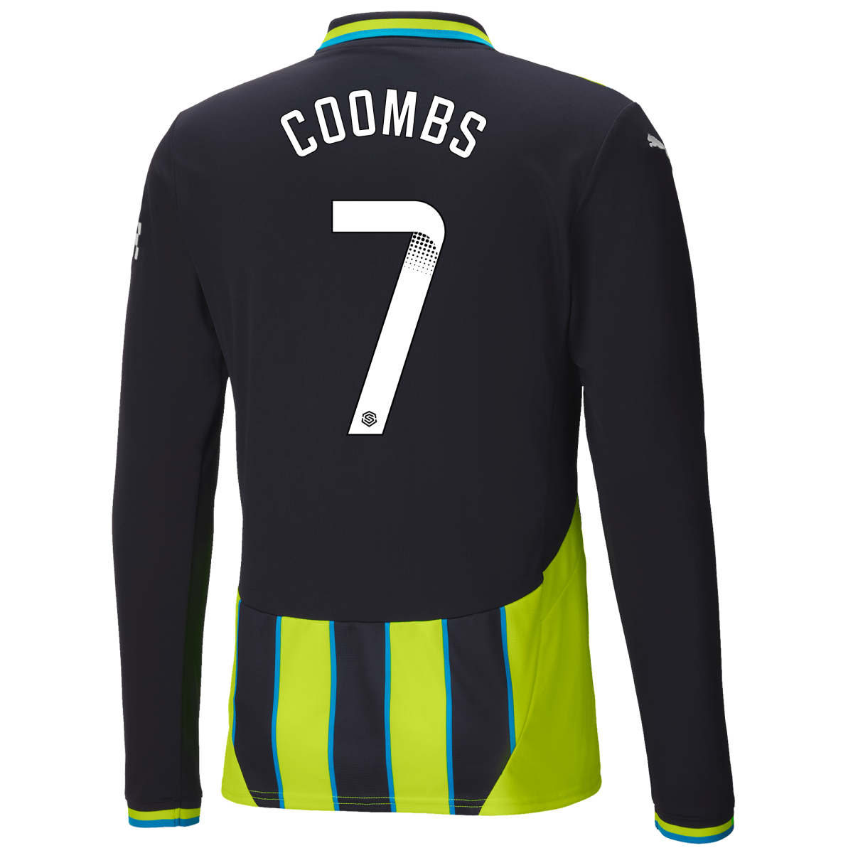 manchester city authentic away jersey newnavy 202425 long sleeve with coombs 7 printing | Offizieller Manchester City Store