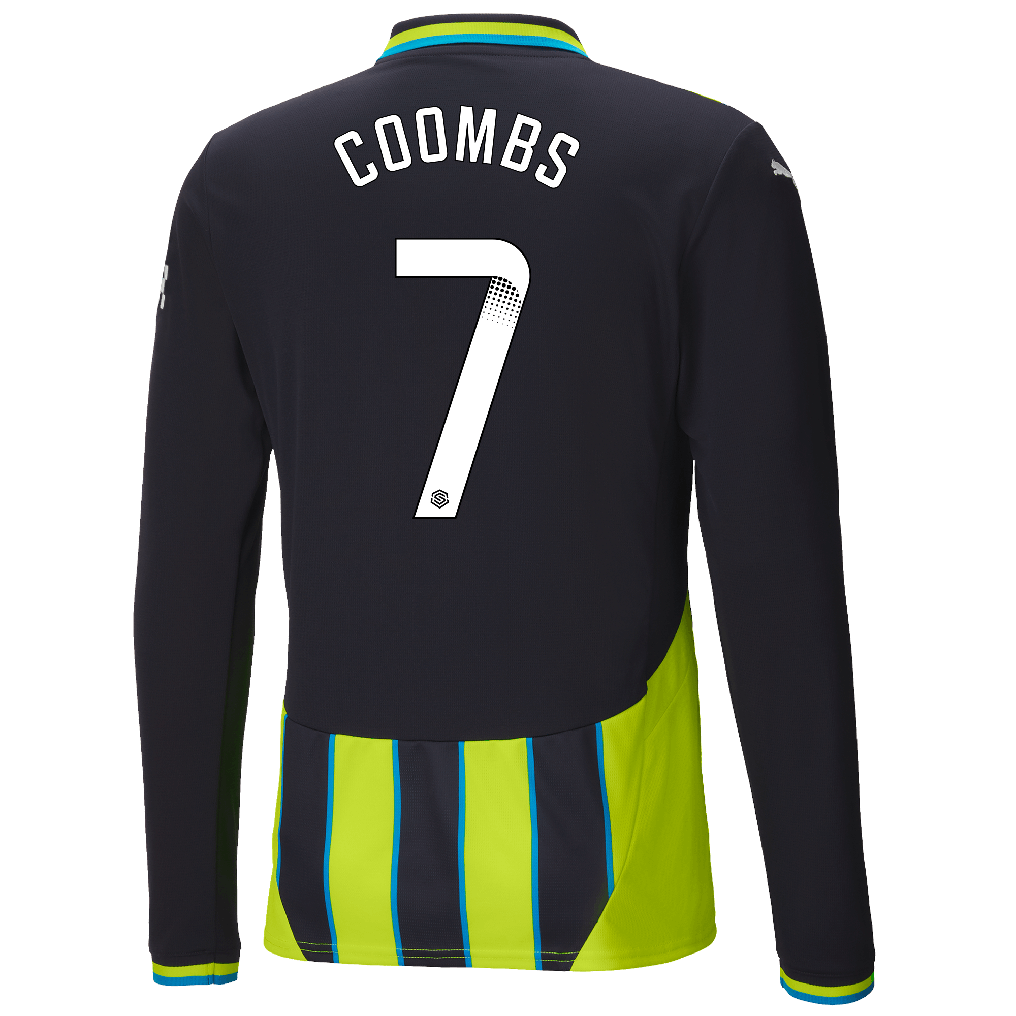 manchester city authentic away jersey newnavy 202425 long sleeve with coombs 7 printing | Offizieller Manchester City Store
