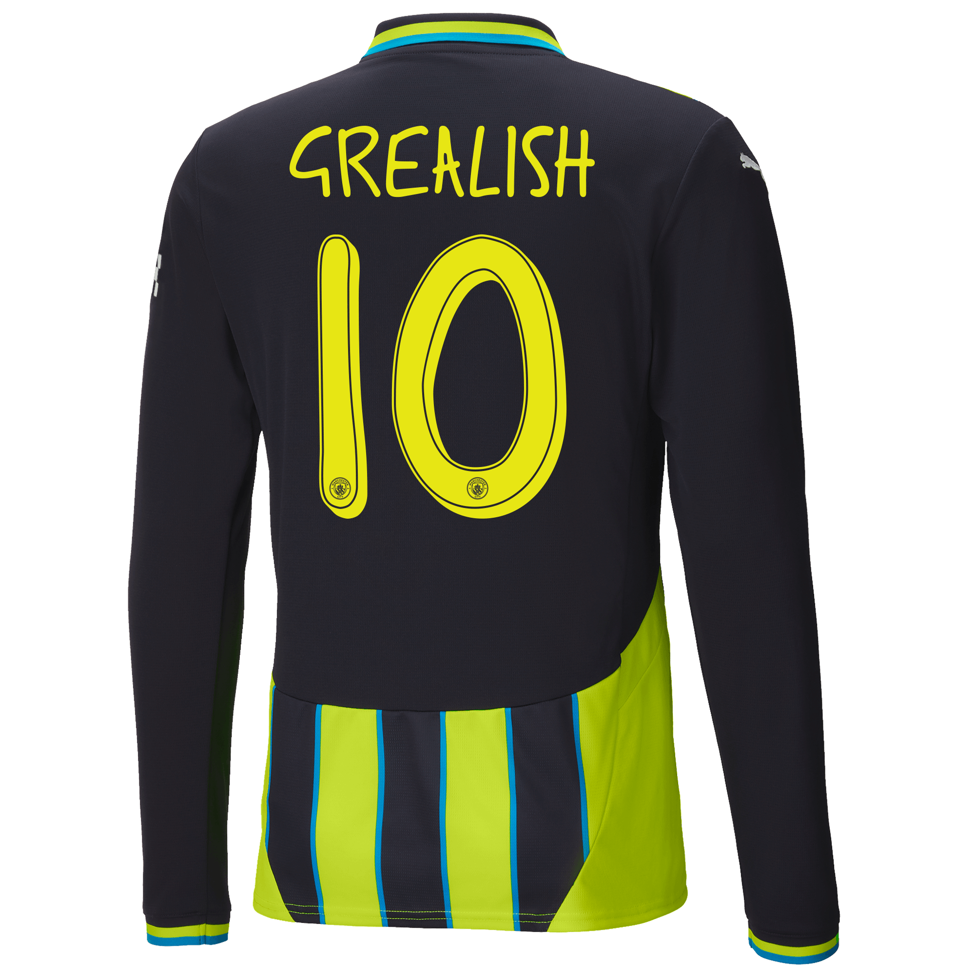manchester city authentic away jersey newnavy 202425 long sleeve with grealish 10 printing | Offizieller Manchester City Store