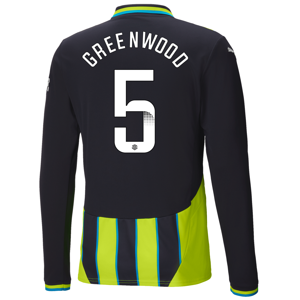 manchester city authentic away jersey newnavy 202425 long sleeve with greenwood 5 printing | Offizieller Manchester City Store