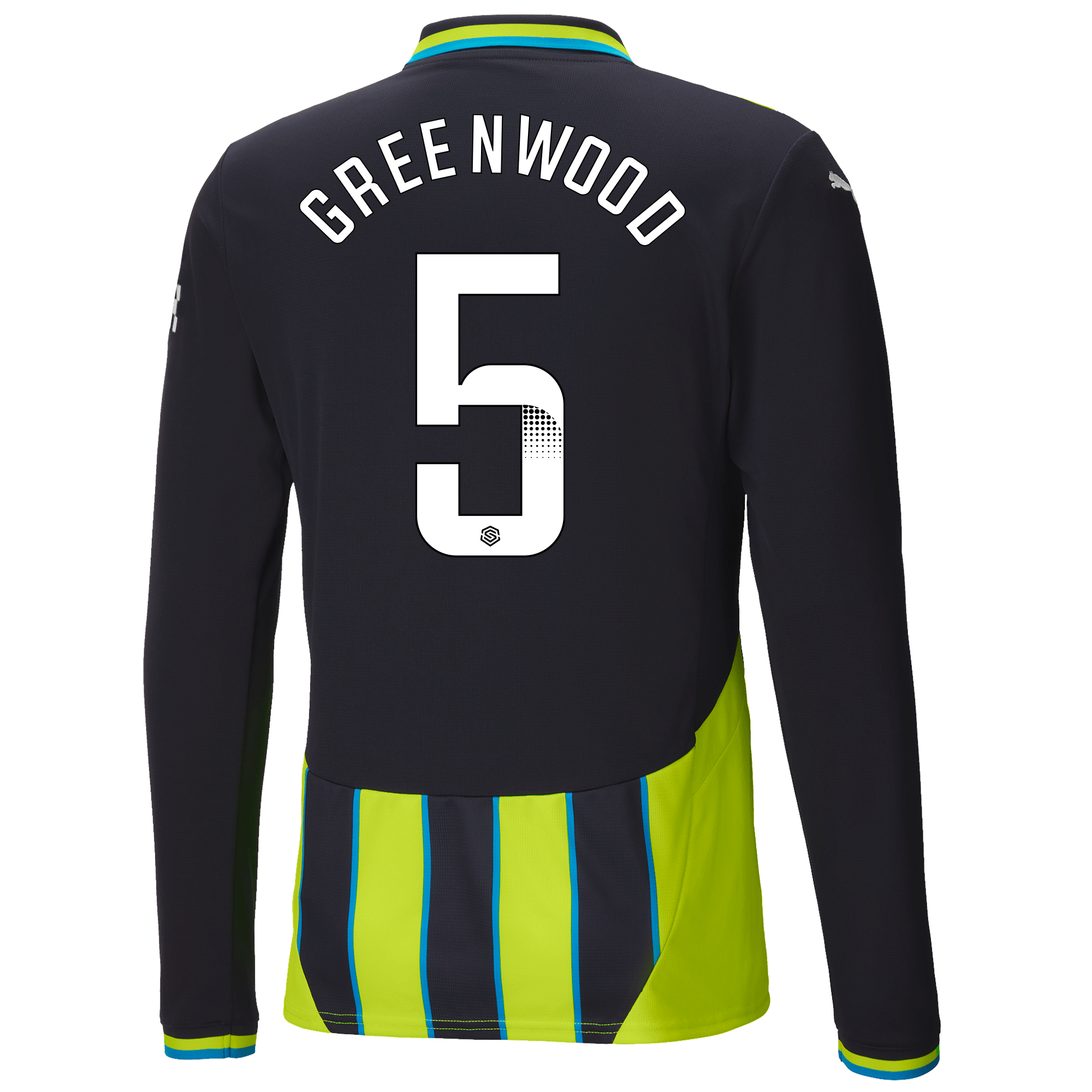 manchester city authentic away jersey newnavy 202425 long sleeve with greenwood 5 printing | Offizieller Manchester City Store