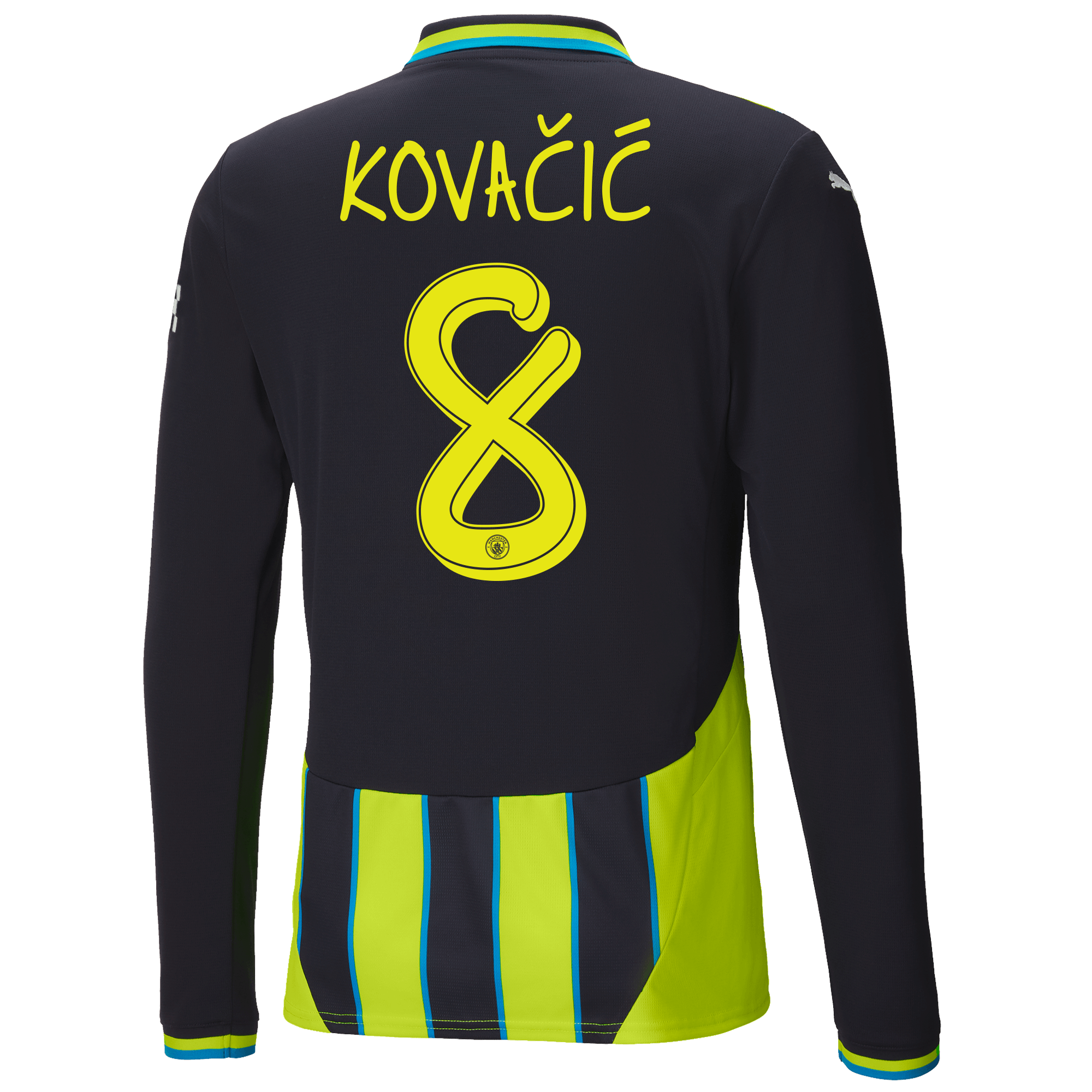 manchester city authentic away jersey newnavy 202425 long sleeve with kovaČiĆ 8 printing | Offizieller Manchester City Store