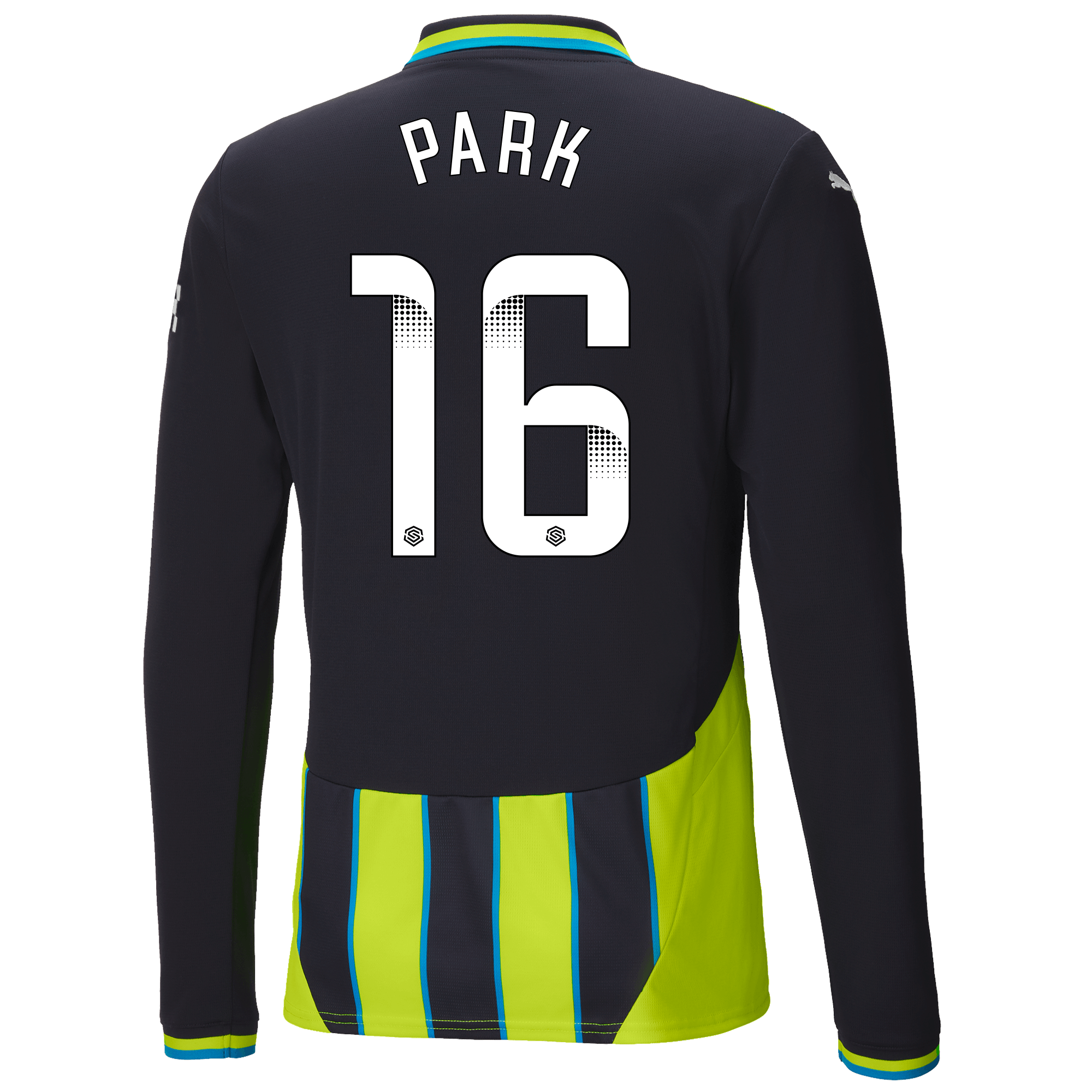 manchester city authentic away jersey newnavy 202425 long sleeve with park 16 printing | Offizieller Manchester City Store