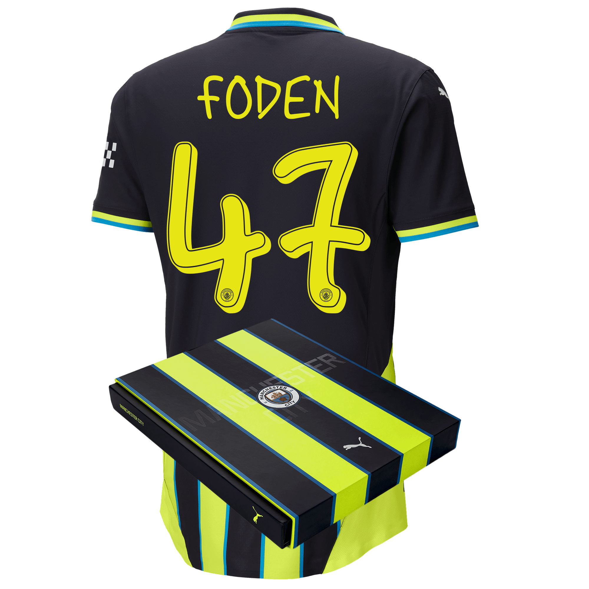 manchester city authentic away jersey newnavy 202425 with foden 47 printing in gift box | Offizieller Manchester City Store