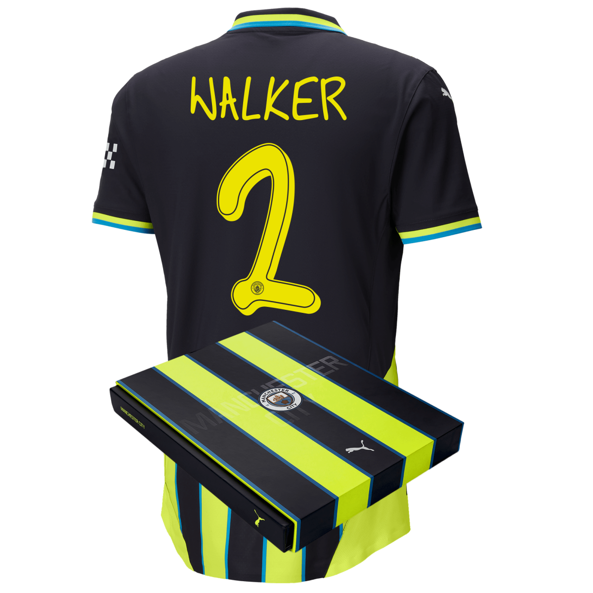 manchester city authentic away jersey newnavy 202425 with walker 2 printing in gift box | Offizieller Manchester City Store