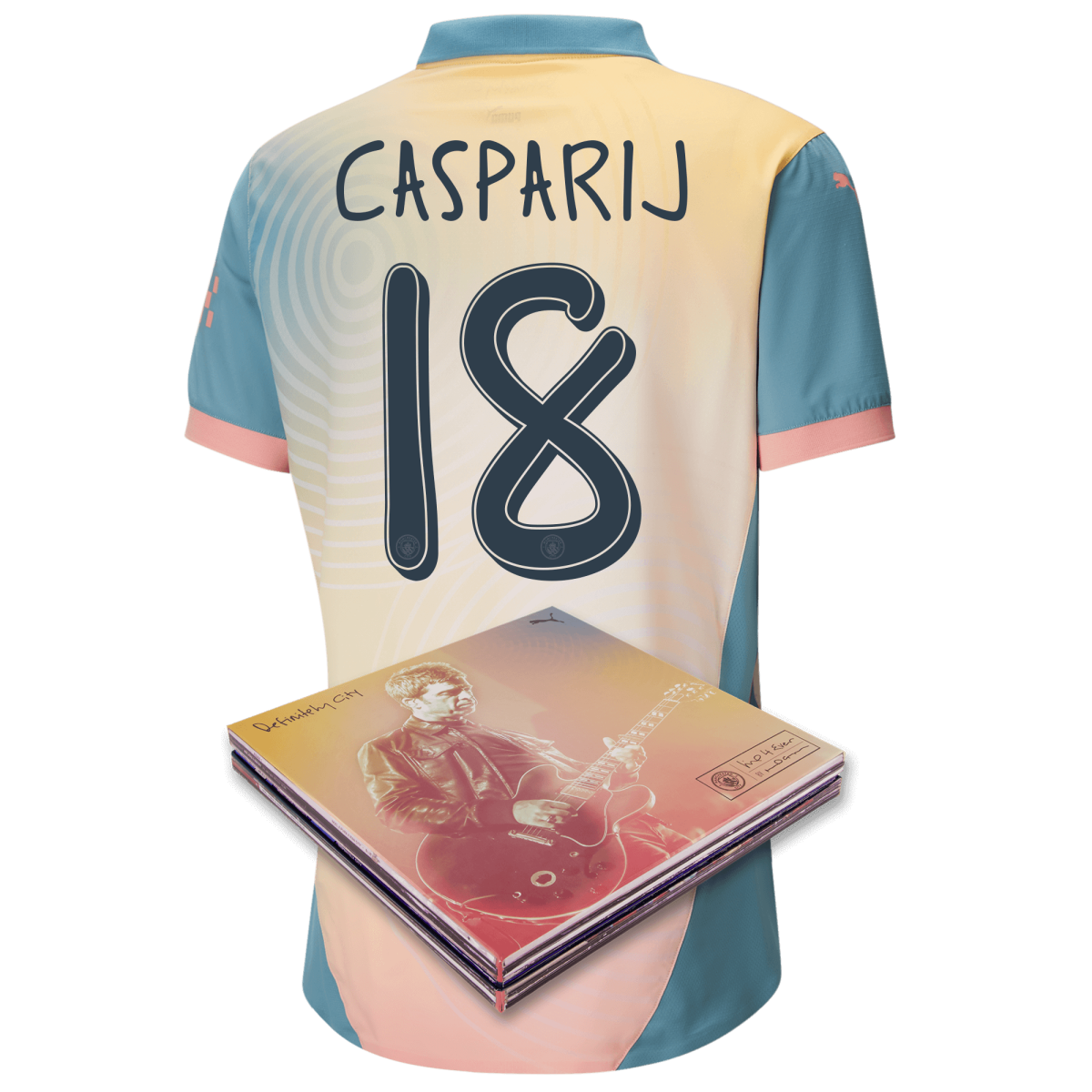 manchester city authentic definitely city jersey pink 202425 with casparij 18 printing in collectors box | Offizieller Manchester City Store