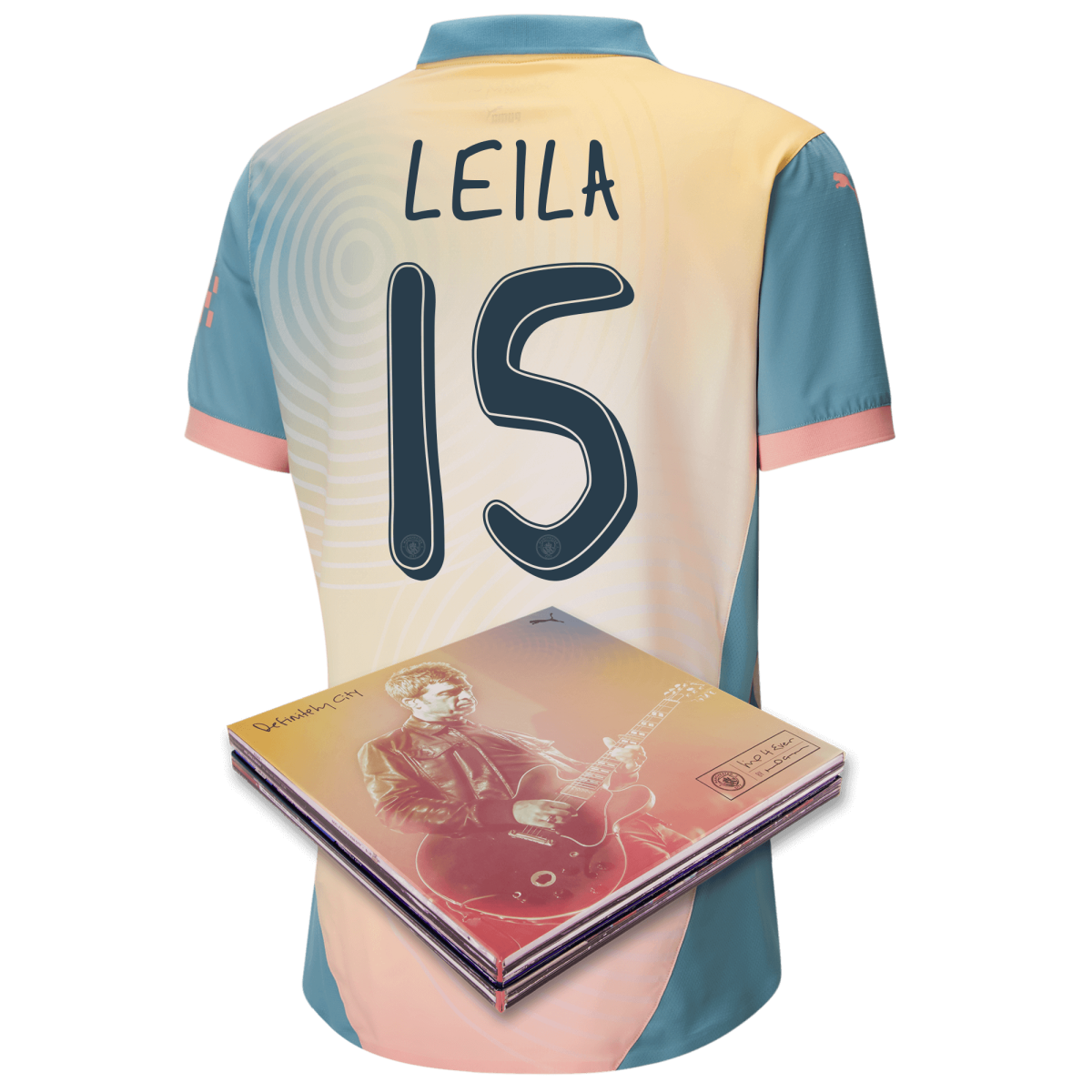 manchester city authentic definitely city jersey pink 202425 with leila 15 printing in collectors box | Offizieller Manchester City Store