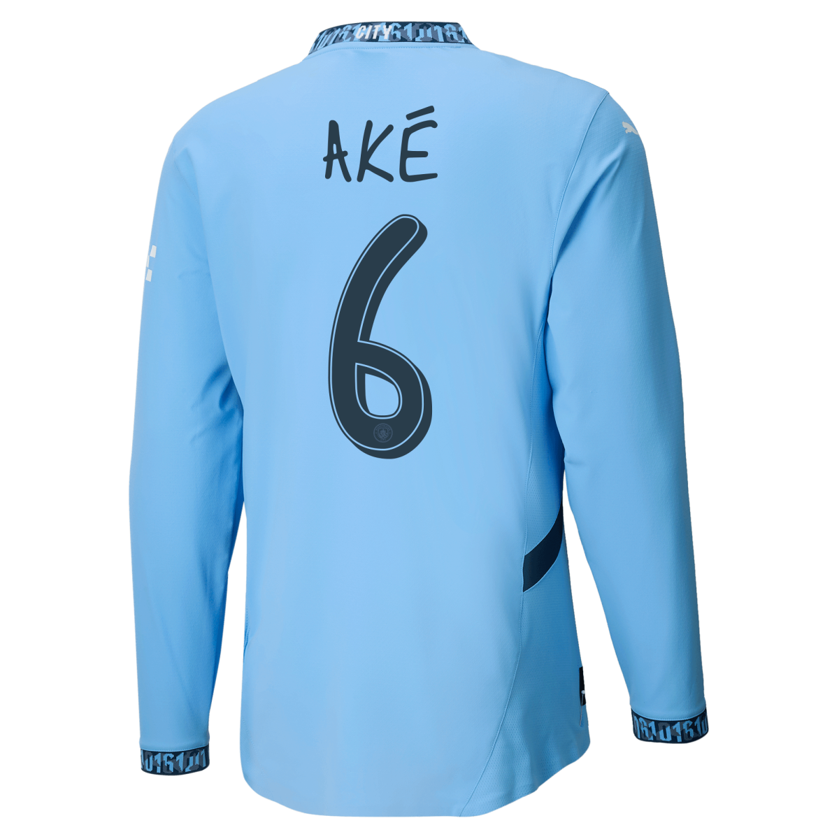 manchester city authentic home jersey 202425 long sleeve with akÉ 6 printing | Offizieller Manchester City Store