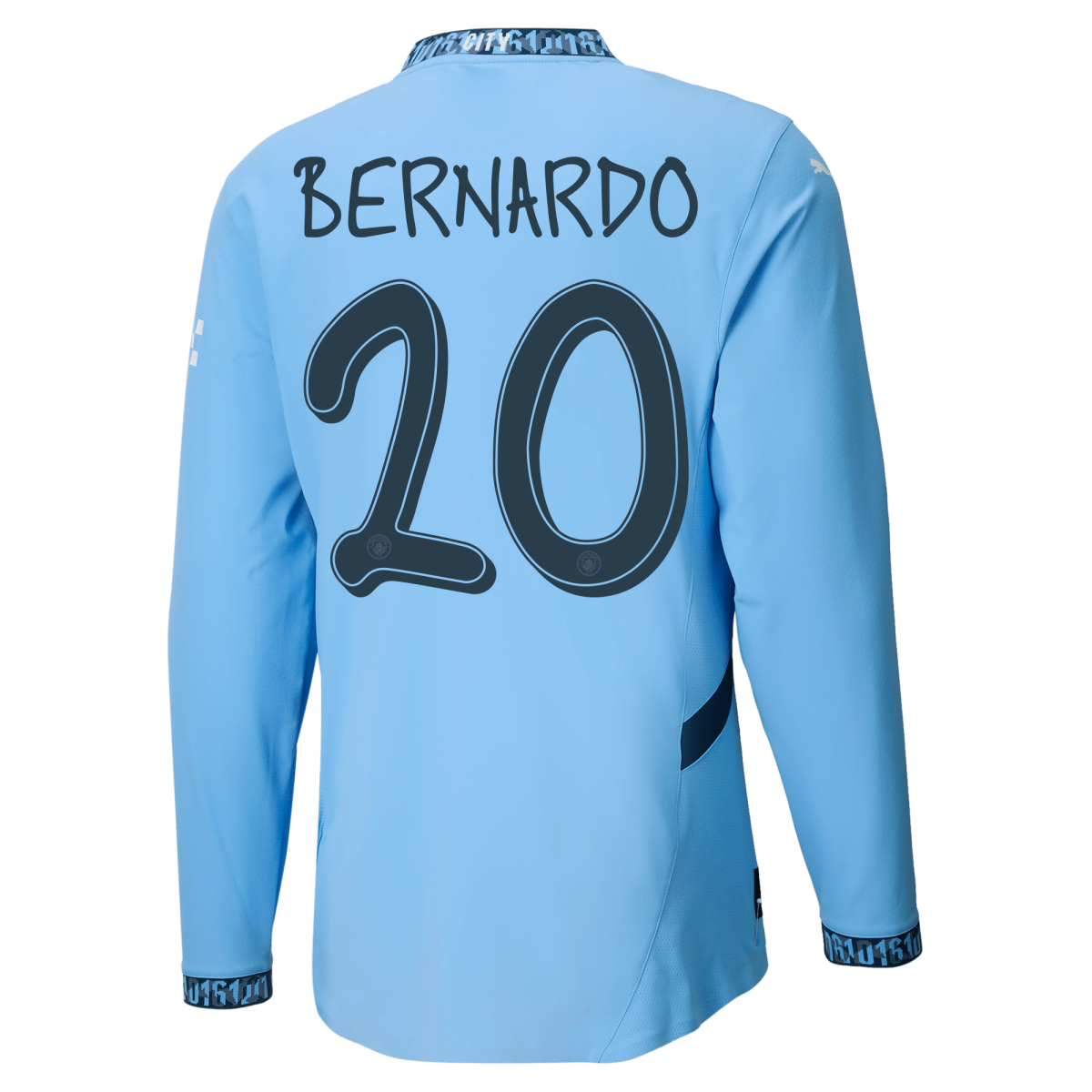 manchester city authentic home jersey 202425 long sleeve with bernardo 20 printing | Offizieller Manchester City Store