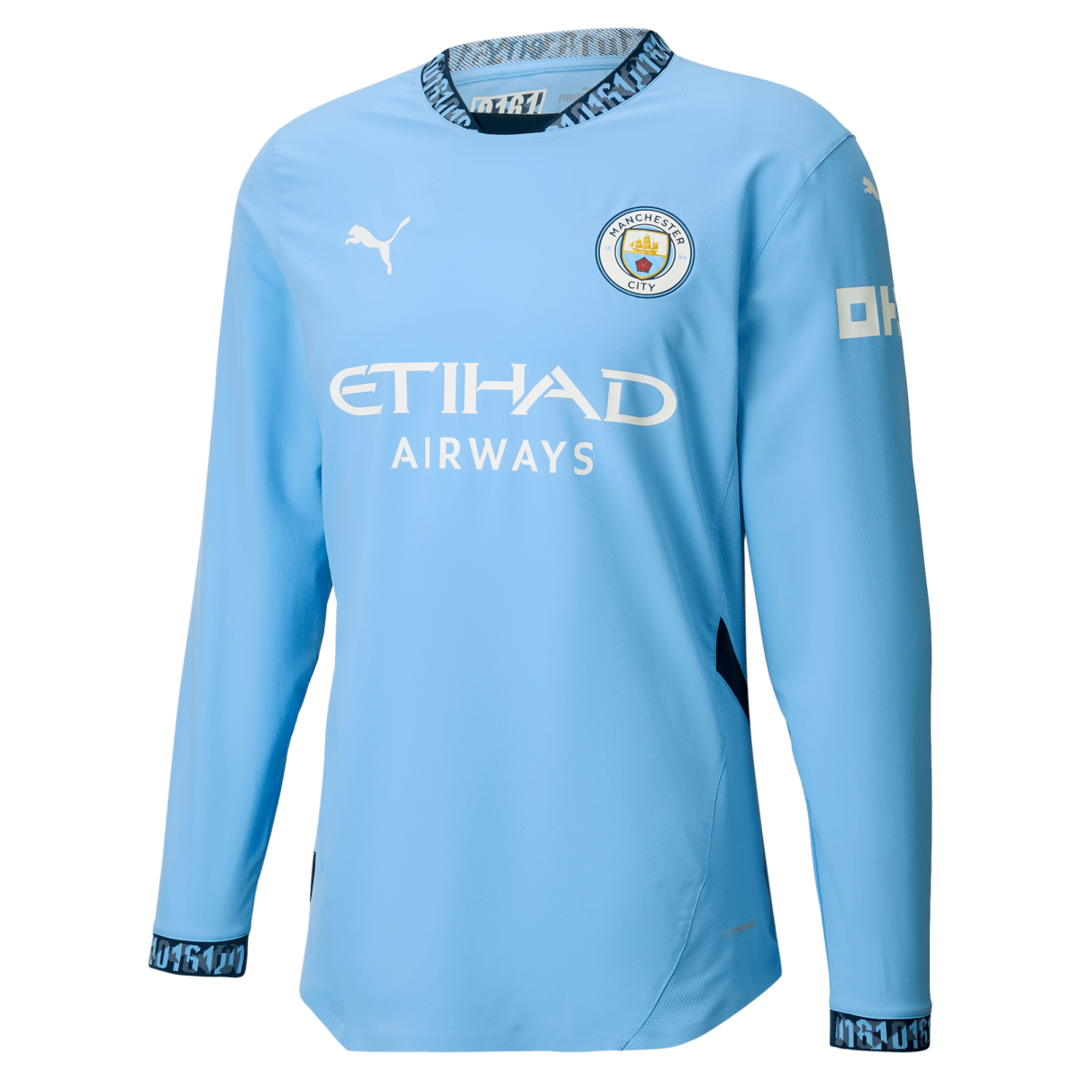 manchester city authentic home jersey 202425 long sleeve with custom printing | Offizieller Manchester City Store