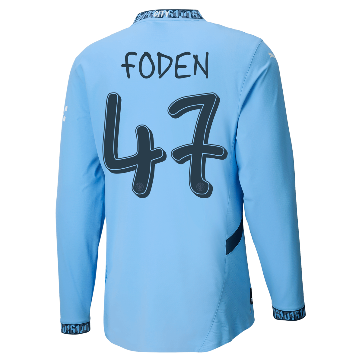 manchester city authentic home jersey 202425 long sleeve with foden 47 printing | Offizieller Manchester City Store