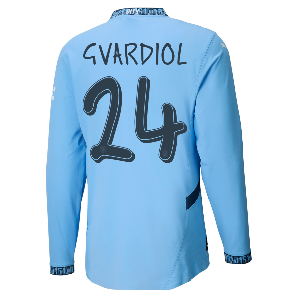 manchester city authentic home jersey 202425 long sleeve with gvardiol 24 printing | Offizieller Manchester City Store