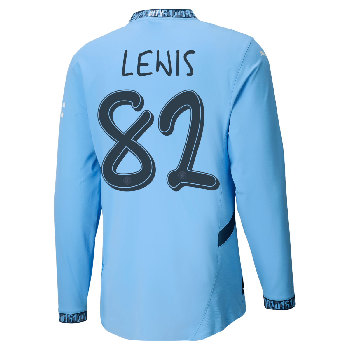 manchester city authentic home jersey 202425 long sleeve with lewis 82 printing | Offizieller Manchester City Store