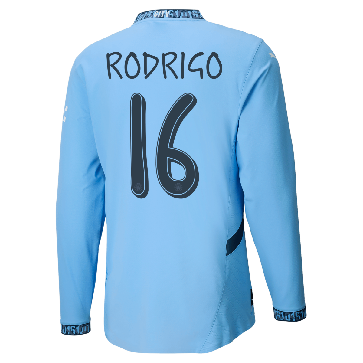 manchester city authentic home jersey 202425 long sleeve with rodrigo 16 printing | Offizieller Manchester City Store