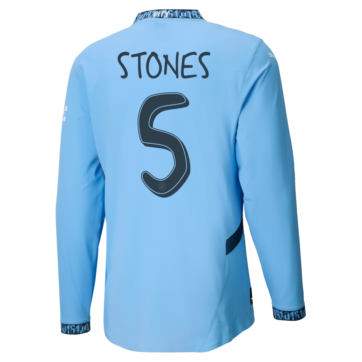 manchester city authentic home jersey 202425 long sleeve with stones 5 printing | Offizieller Manchester City Store