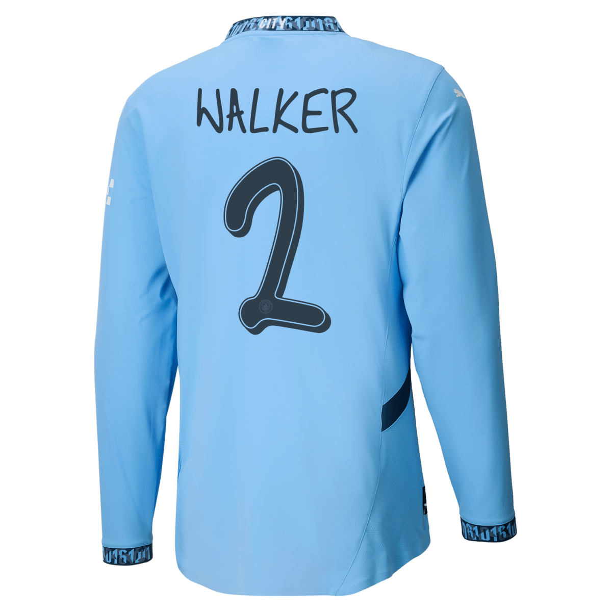 manchester city authentic home jersey 202425 long sleeve with walker 2 printing | Offizieller Manchester City Store