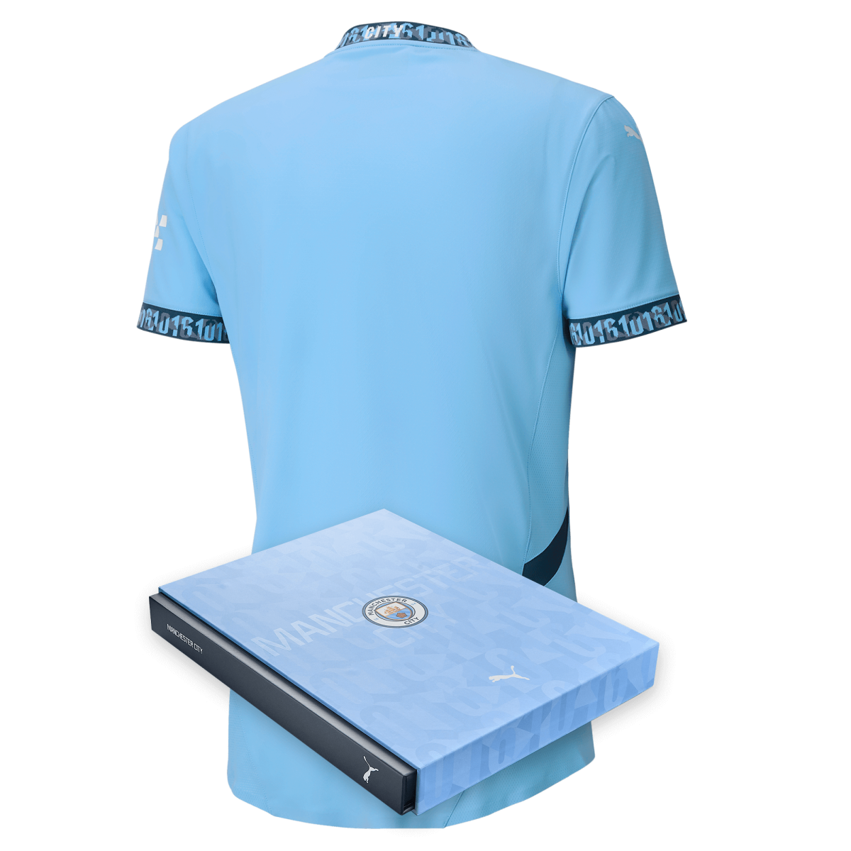 manchester city authentic home jersey 202425 with custom printing in gift box | Offizieller Manchester City Store