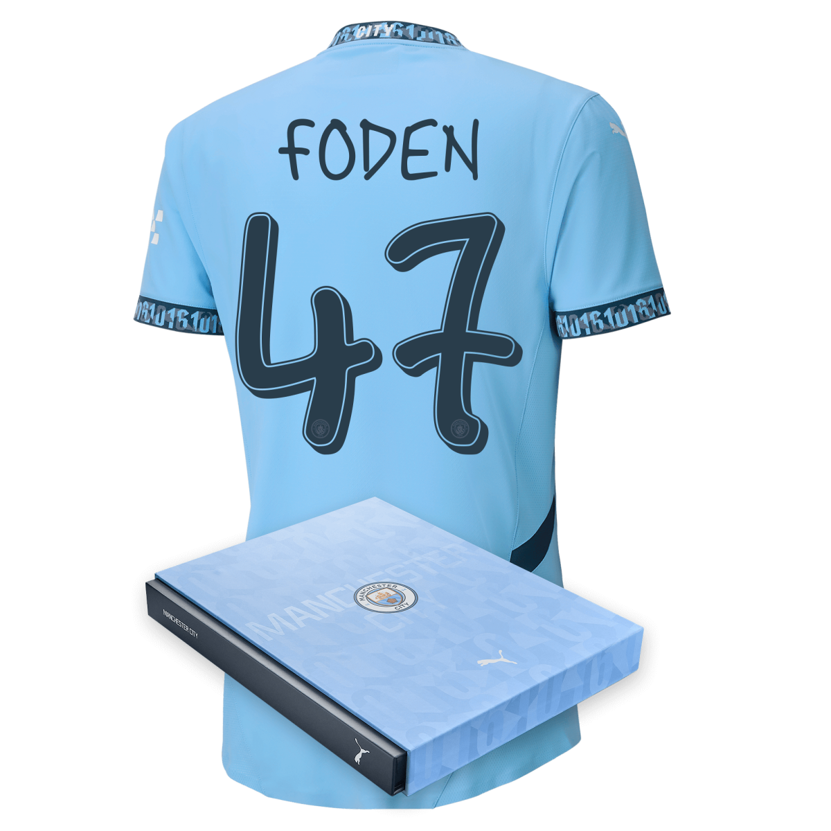 manchester city authentic home jersey 202425 with foden 47 printing in gift box | Offizieller Manchester City Store