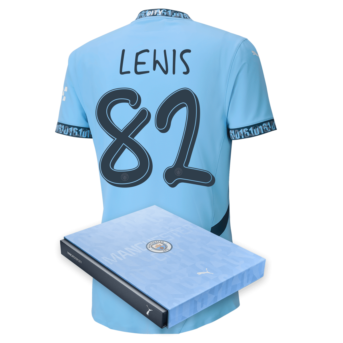 manchester city authentic home jersey 202425 with lewis 82 printing in gift box | Offizieller Manchester City Store