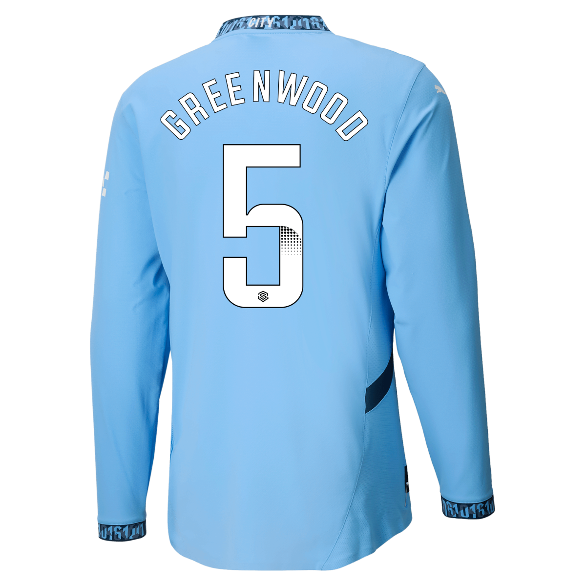 manchester city authentic home jersey teamlightblue 202425 long sleeve with greenwood 5 printing | Offizieller Manchester City Store