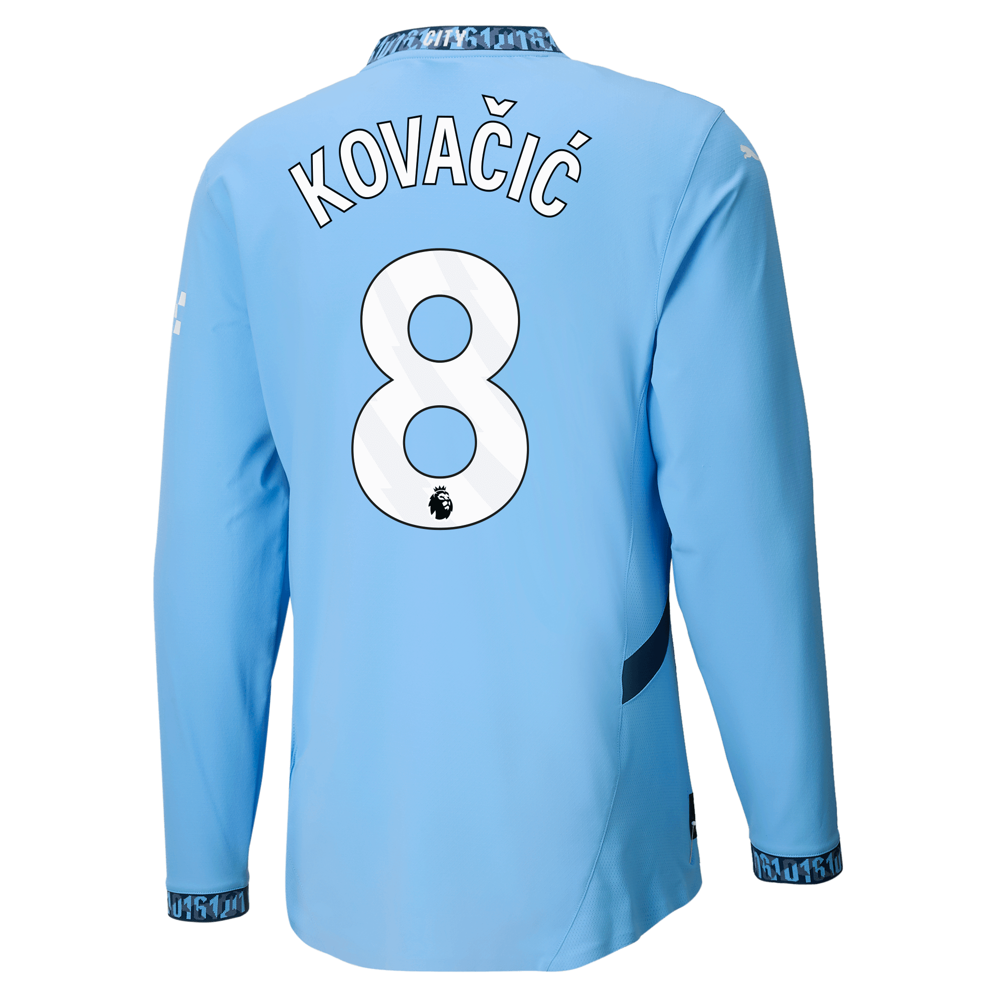 manchester city authentic home jersey teamlightblue 202425 long sleeve with kovaČiĆ 8 printing | Offizieller Manchester City Store