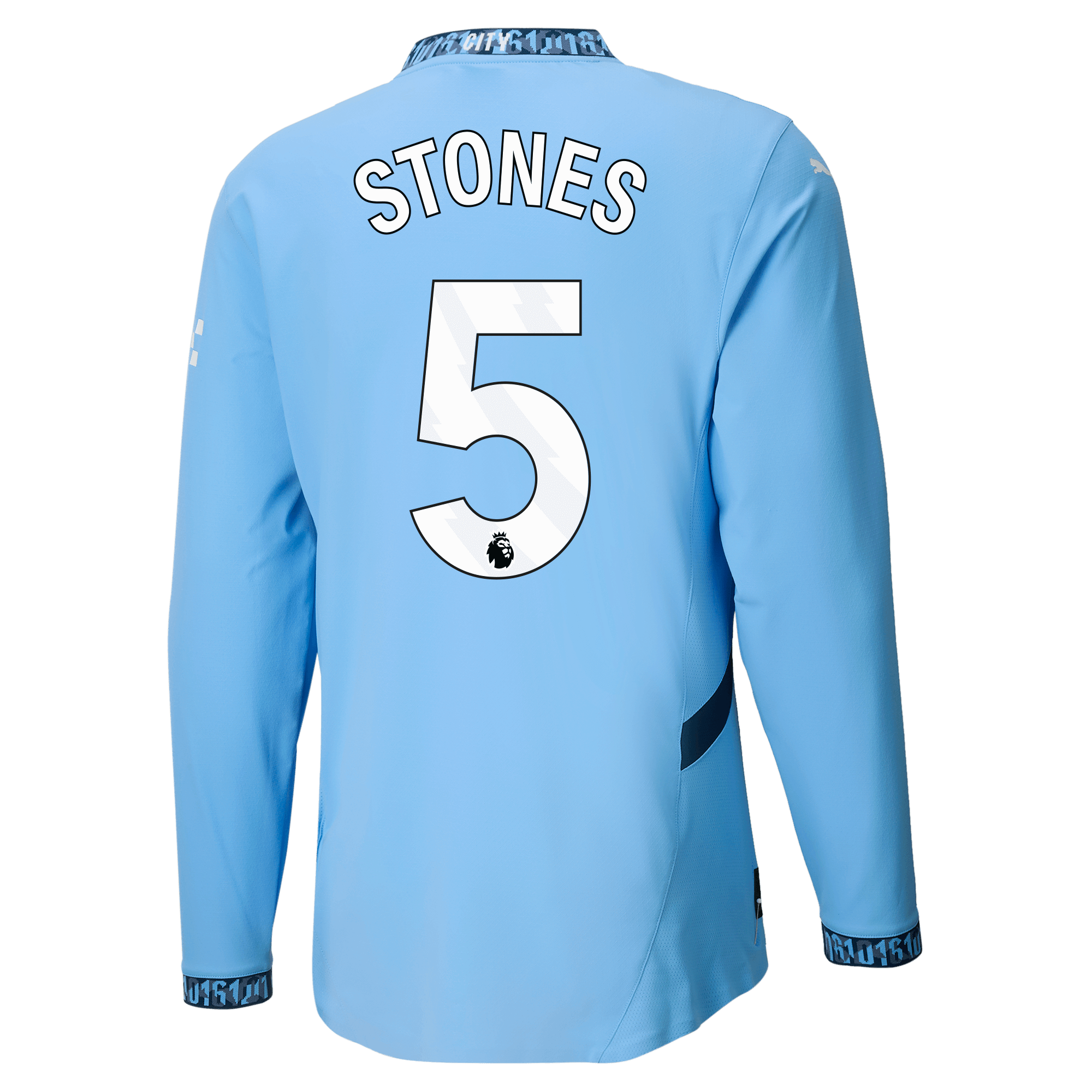 manchester city authentic home jersey teamlightblue 202425 long sleeve with stones 5 printing | Offizieller Manchester City Store