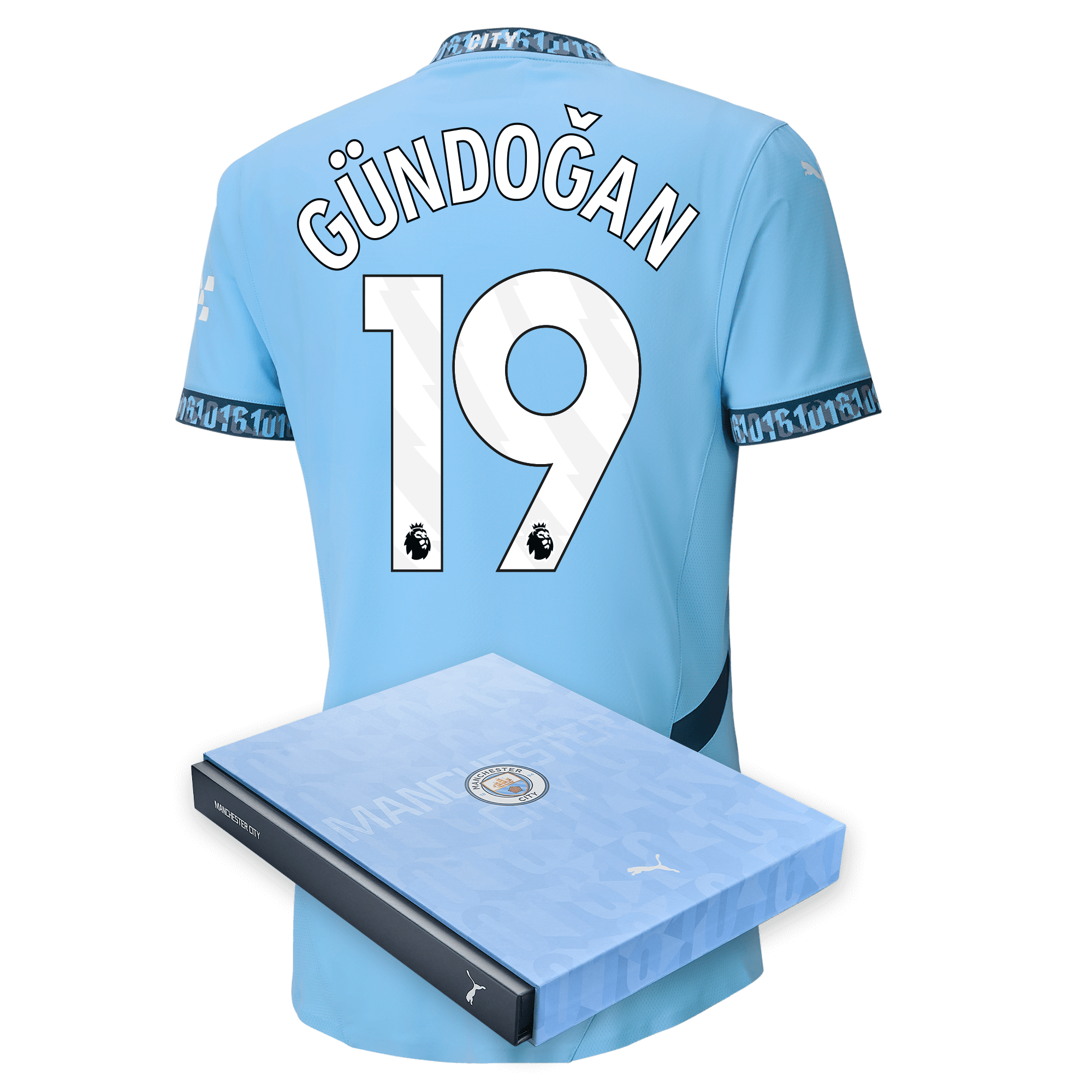 manchester city authentic home jersey teamlightblue 202425 with gÜndoĞan 19 printing in gift box | Offizieller Manchester City Store