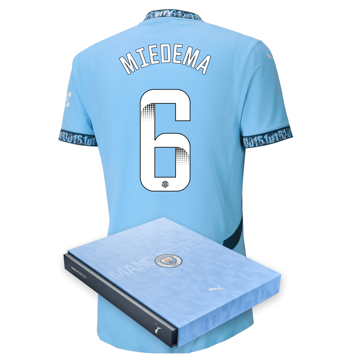 manchester city authentic home jersey teamlightblue 202425 with miedema 6 printing | Offizieller Manchester City Store
