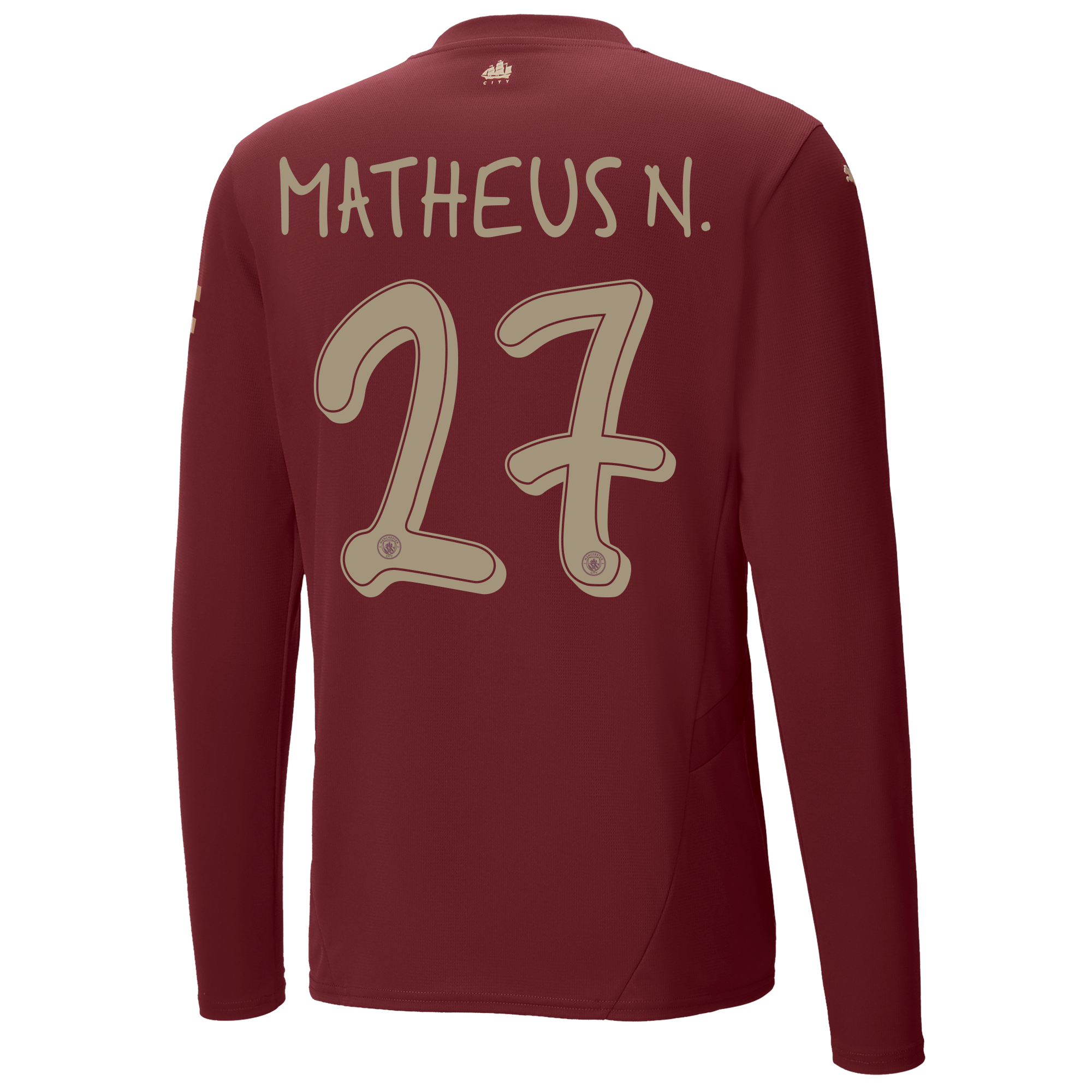 manchester city authentic third jersey 202425 long sleeve with matheus n. 27 printing | Offizieller Manchester City Store