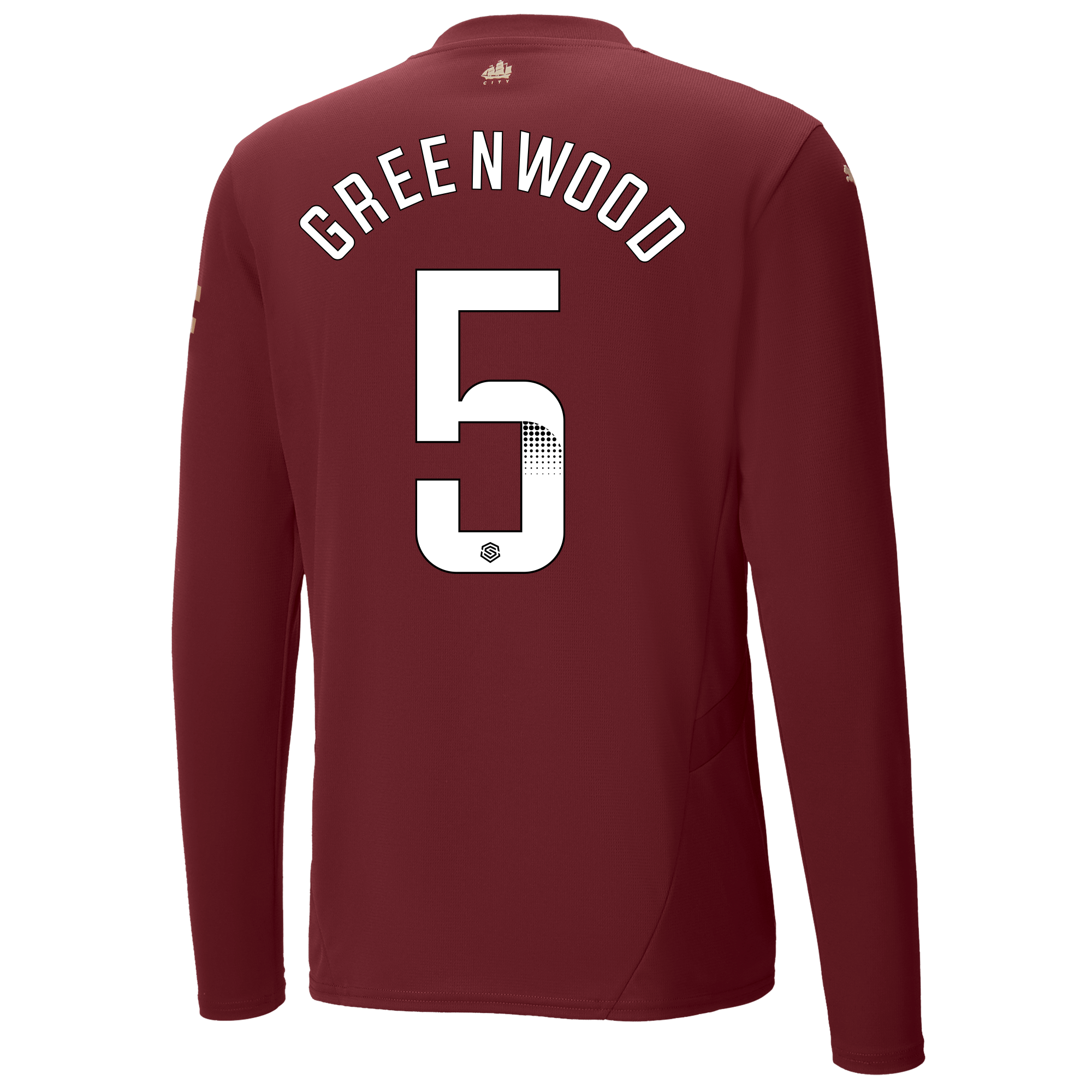 manchester city authentic third jersey burgundy 202425 long sleeve with greenwood 5 printing | Offizieller Manchester City Store