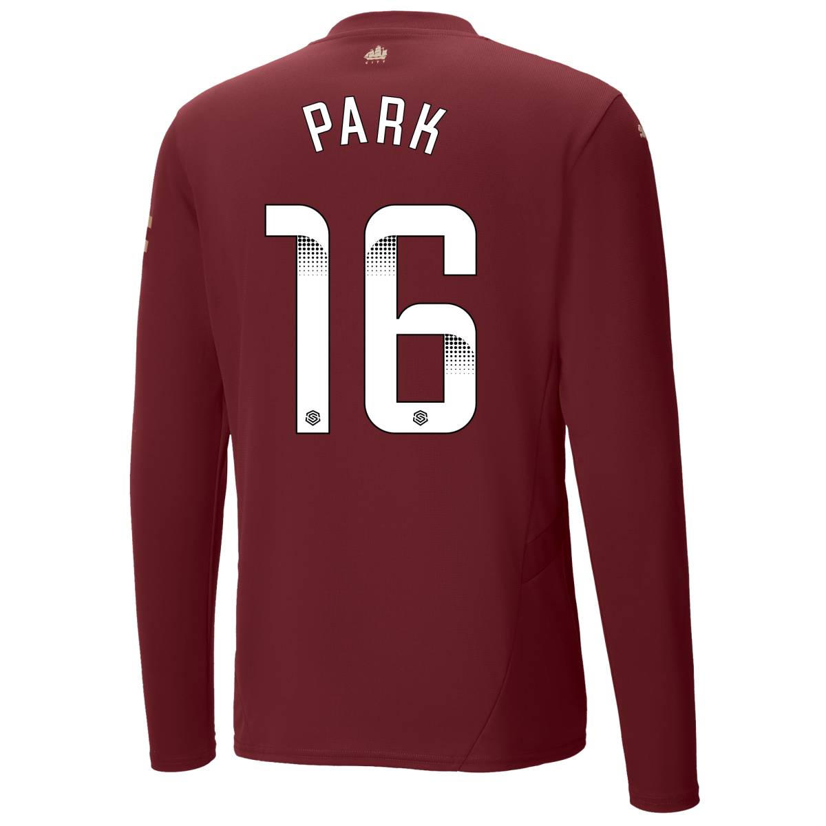 manchester city authentic third jersey burgundy 202425 long sleeve with park 16 printing | Offizieller Manchester City Store