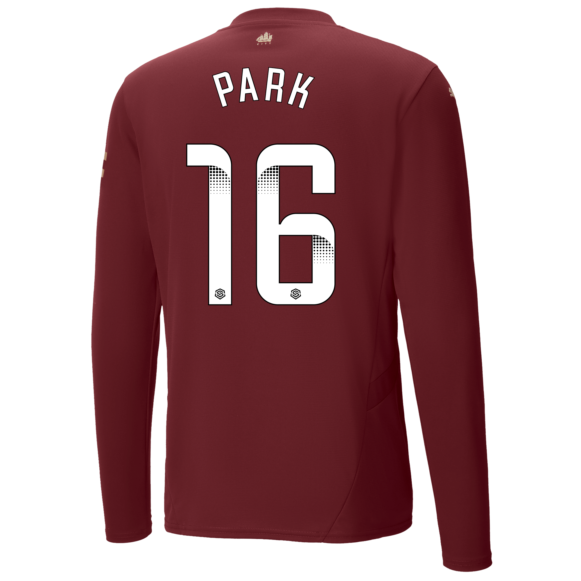 manchester city authentic third jersey burgundy 202425 long sleeve with park 16 printing | Offizieller Manchester City Store