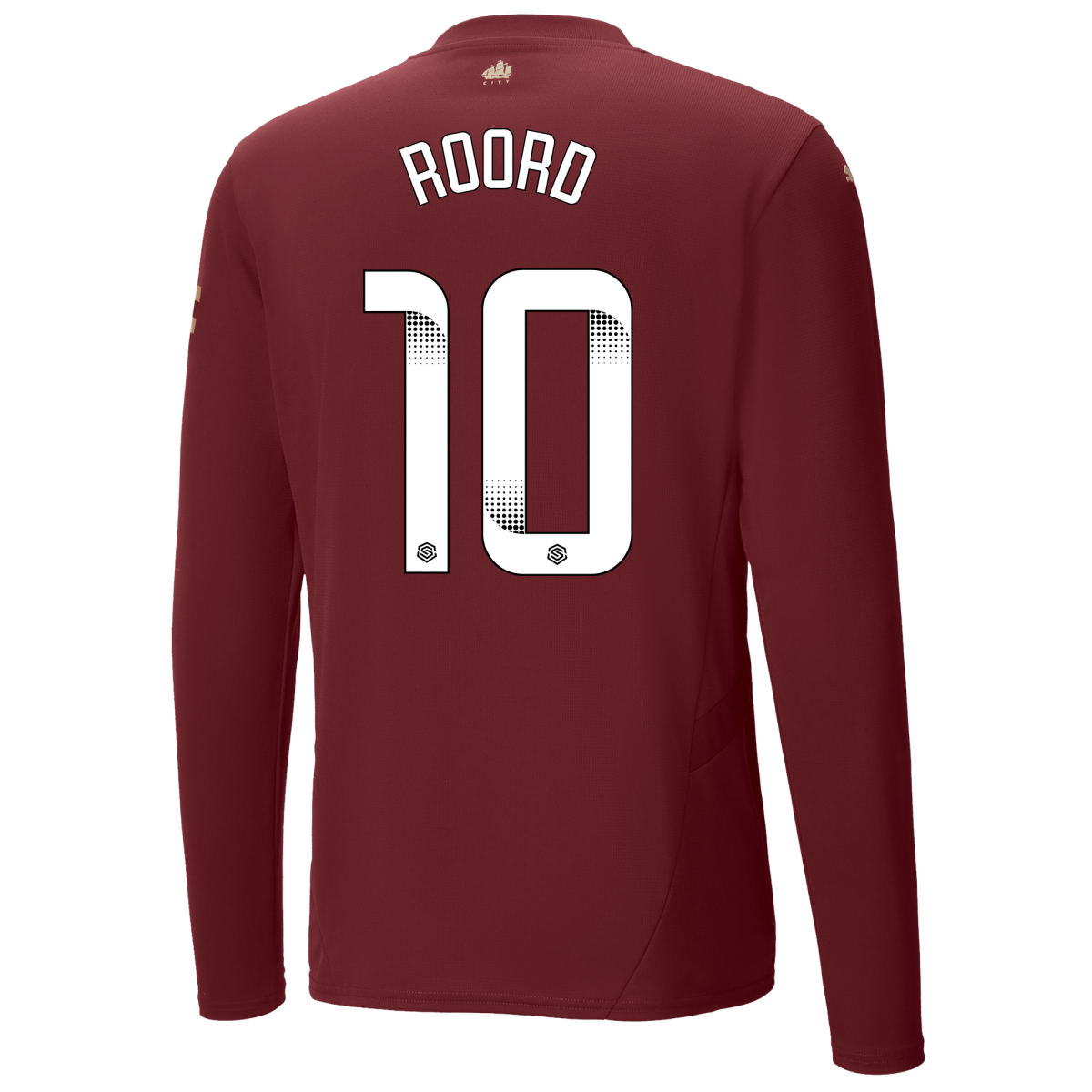 manchester city authentic third jersey burgundy 202425 long sleeve with roord 10 printing | Offizieller Manchester City Store