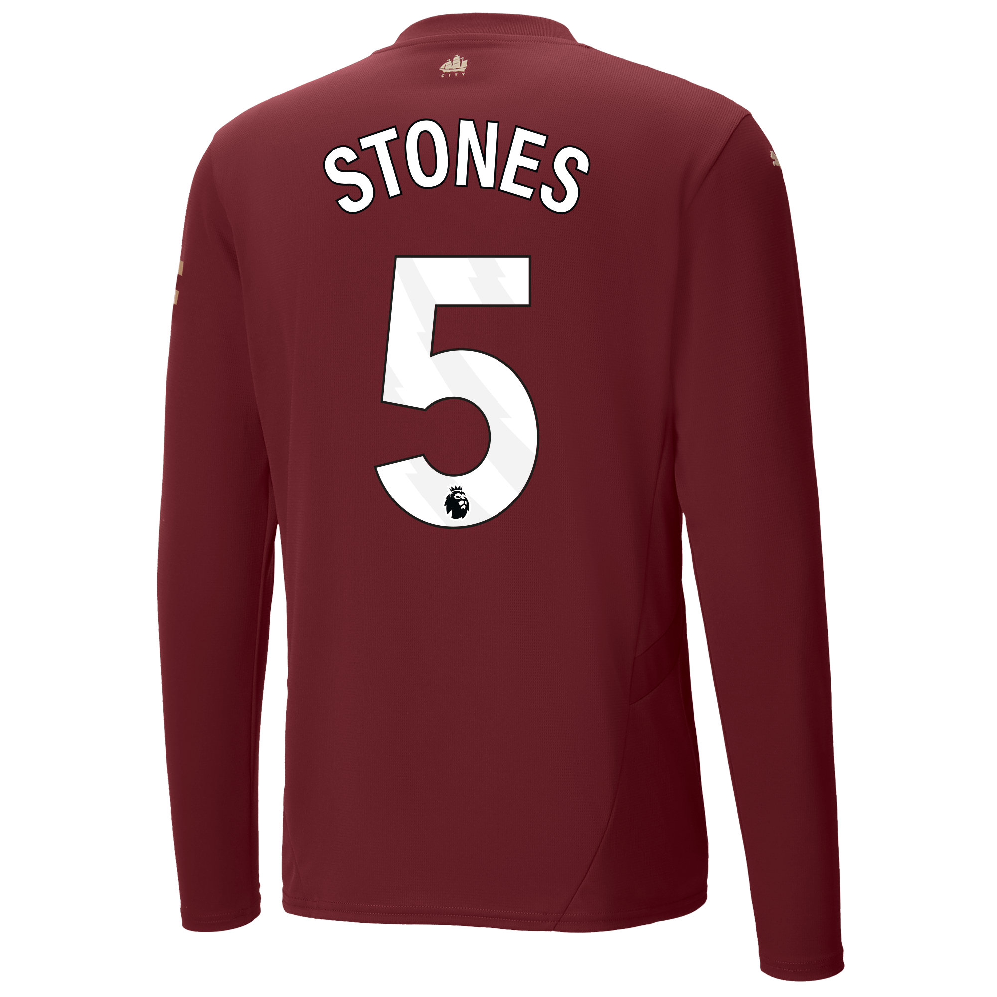manchester city authentic third jersey burgundy 202425 long sleeve with stones 5 printing | Offizieller Manchester City Store
