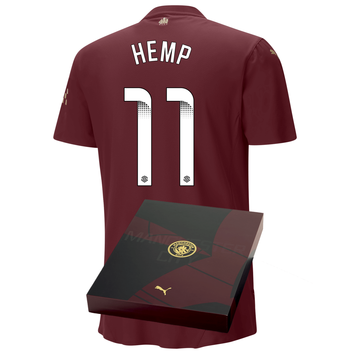 manchester city authentic third jersey burgundy 202425 with hemp 11 printing in gift box | Offizieller Manchester City Store