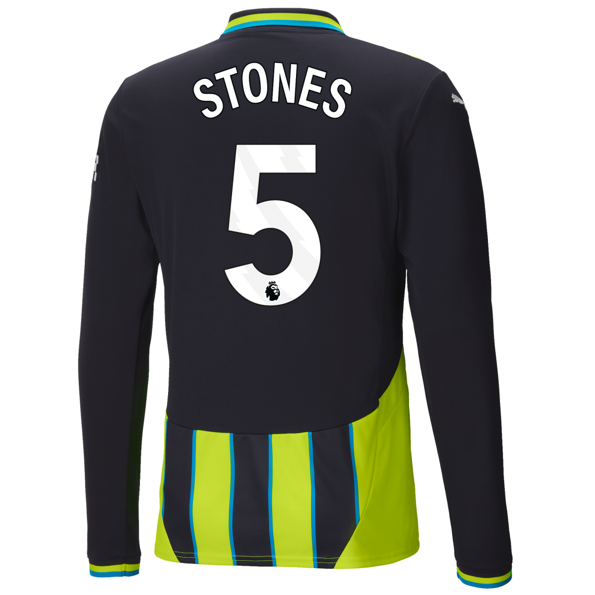 manchester city away jersey 202425 long sleeve with stones 5 printing | Offizieller Manchester City Store