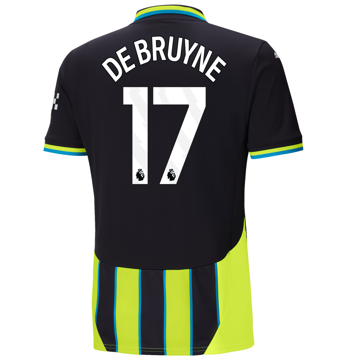 manchester city away jersey 202425 with de bruyne 17 printing | Offizieller Manchester City Store
