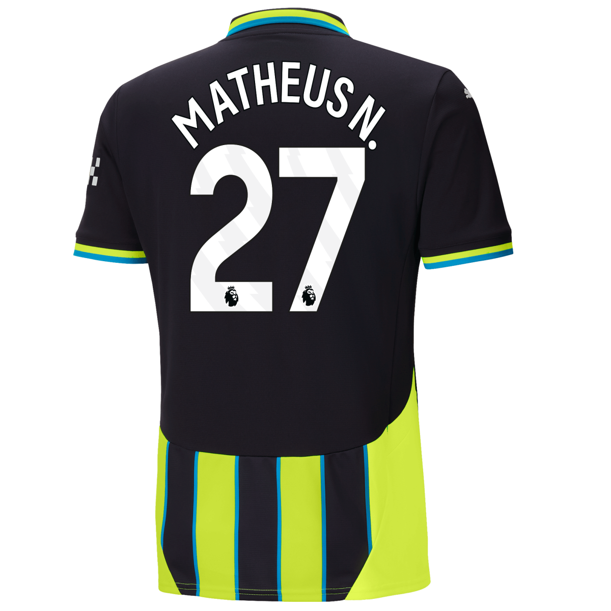 manchester city away jersey 202425 with matheus n. 27 printing | Offizieller Manchester City Store