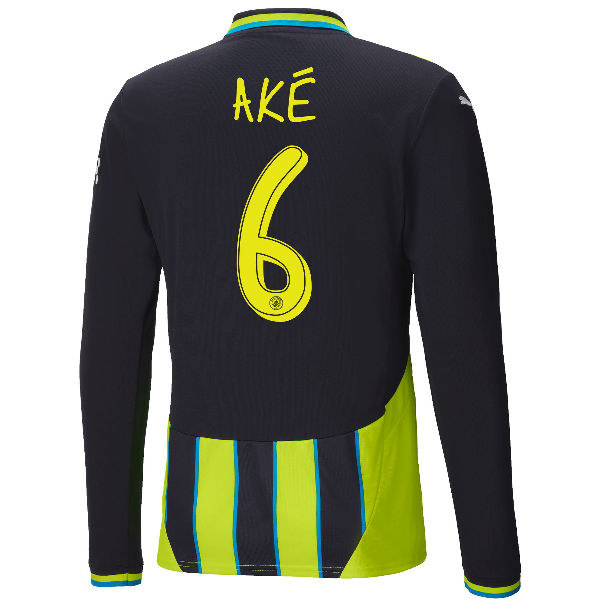 manchester city away jersey newnavy 202425 long sleeve with akÉ 6 printing | Offizieller Manchester City Store