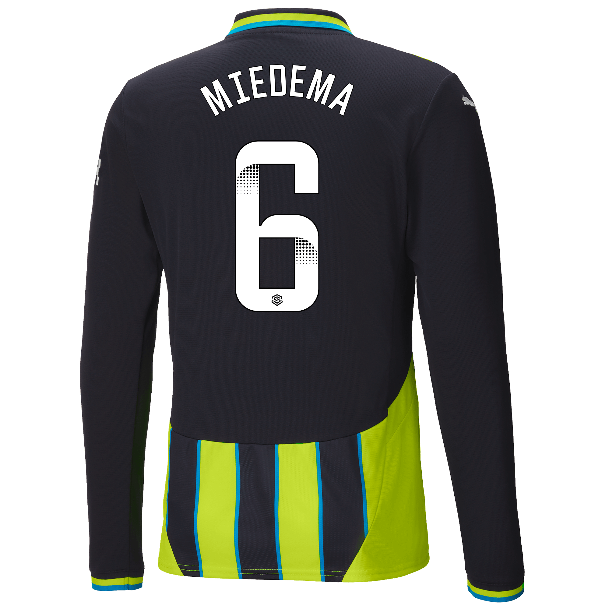manchester city away jersey newnavy 202425 long sleeve with miedema 6 printing | Offizieller Manchester City Store